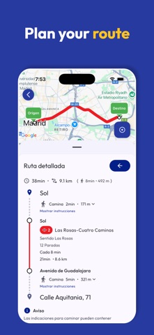 Madrid Metro Bus Cercanias iPhone screenshot