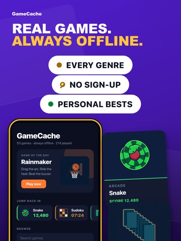 GameCache - No WiFi Games iPad screenshot