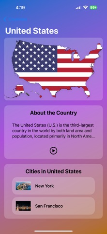 World Guide App screenshot
