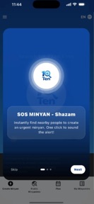 TEN (10): Local Minyan Finder screenshot