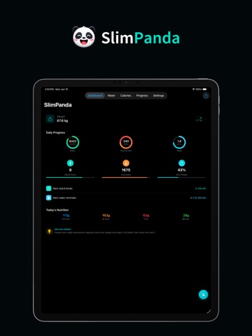 Weight Loss : SlimPanda iPad screenshot