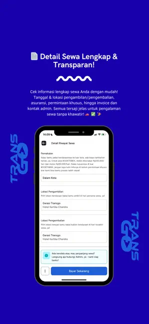 Transgo - Rental Mobil & Motor iPhone screenshot 6