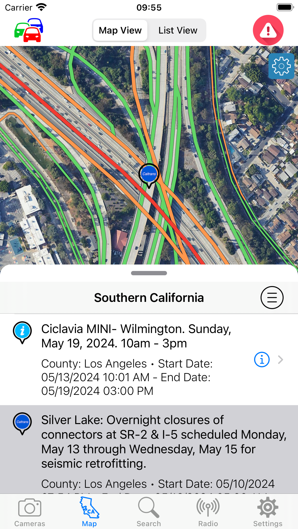 Live Traffic Cameras in CA