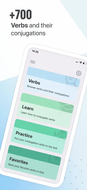 Verbi + Italian conjugations screenshot 1