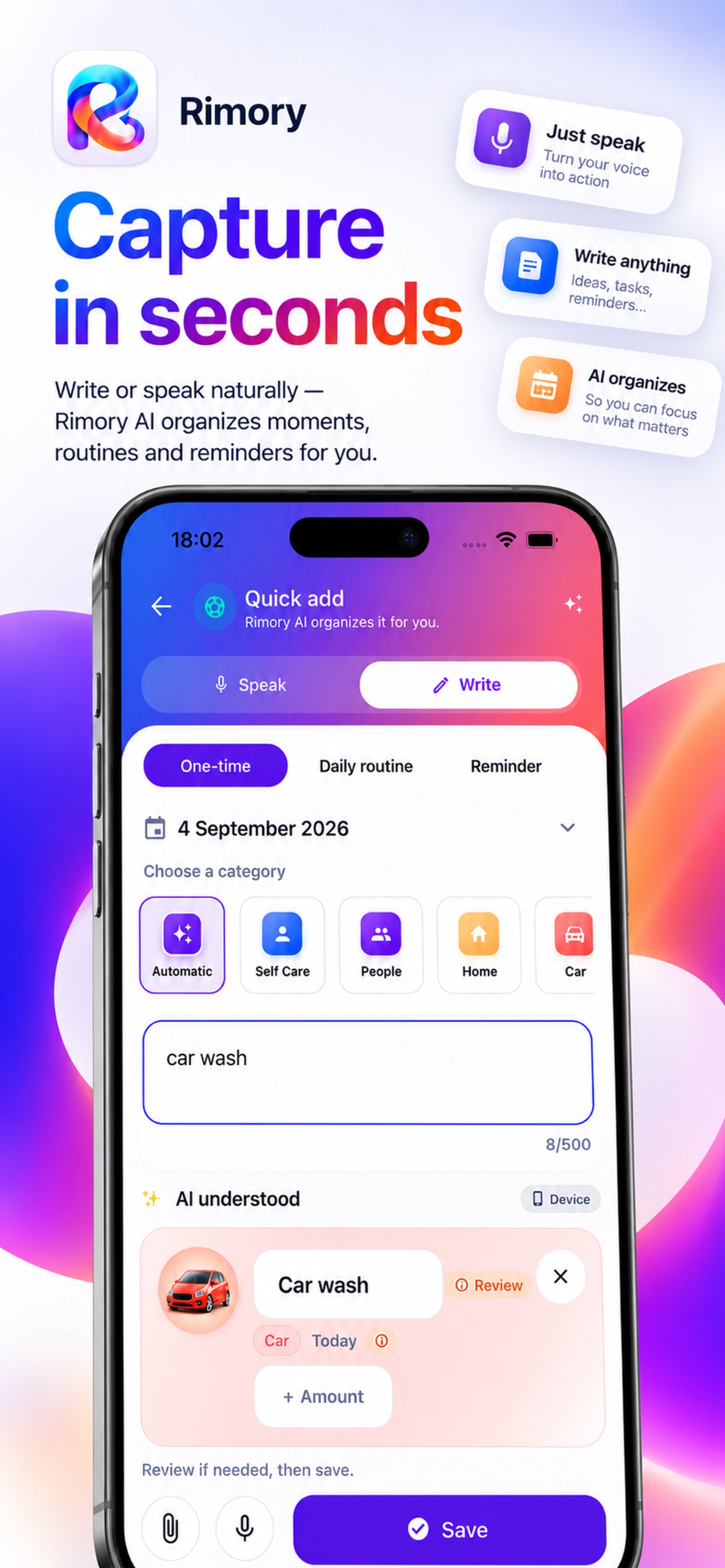 Screenshot 3 of Rimory: AI Life Assistant