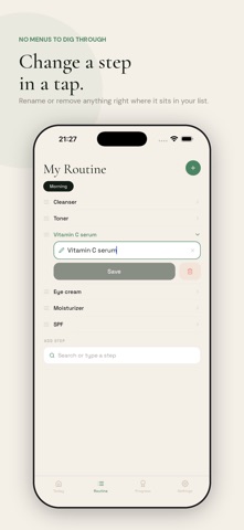 Sejr: Skincare Tracker Screenshot 5 of 8