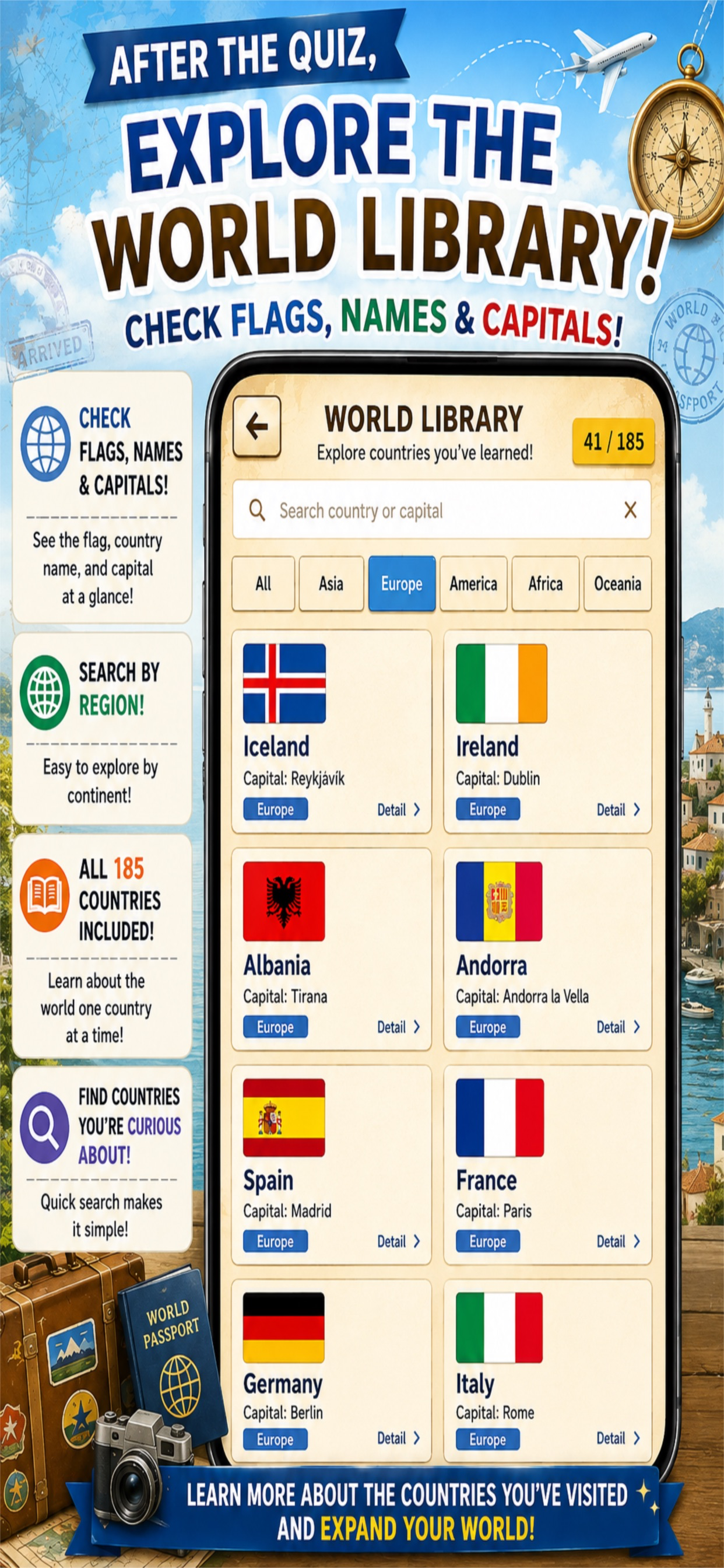 World Quiz Passport: Flags screenshot 5