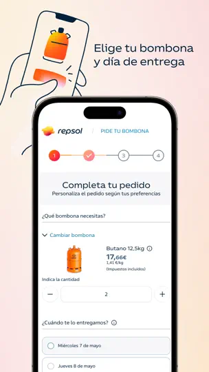 Captura de pantalla de Bombona Butano Repsol en iPhone 2