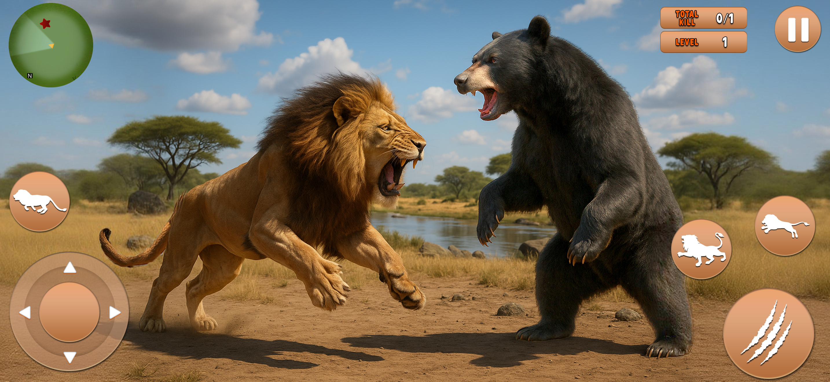 Angry Lion Simulator Lion Game