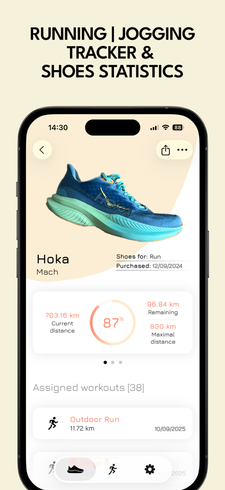Jogging tracker SHOOZ screenshot 2