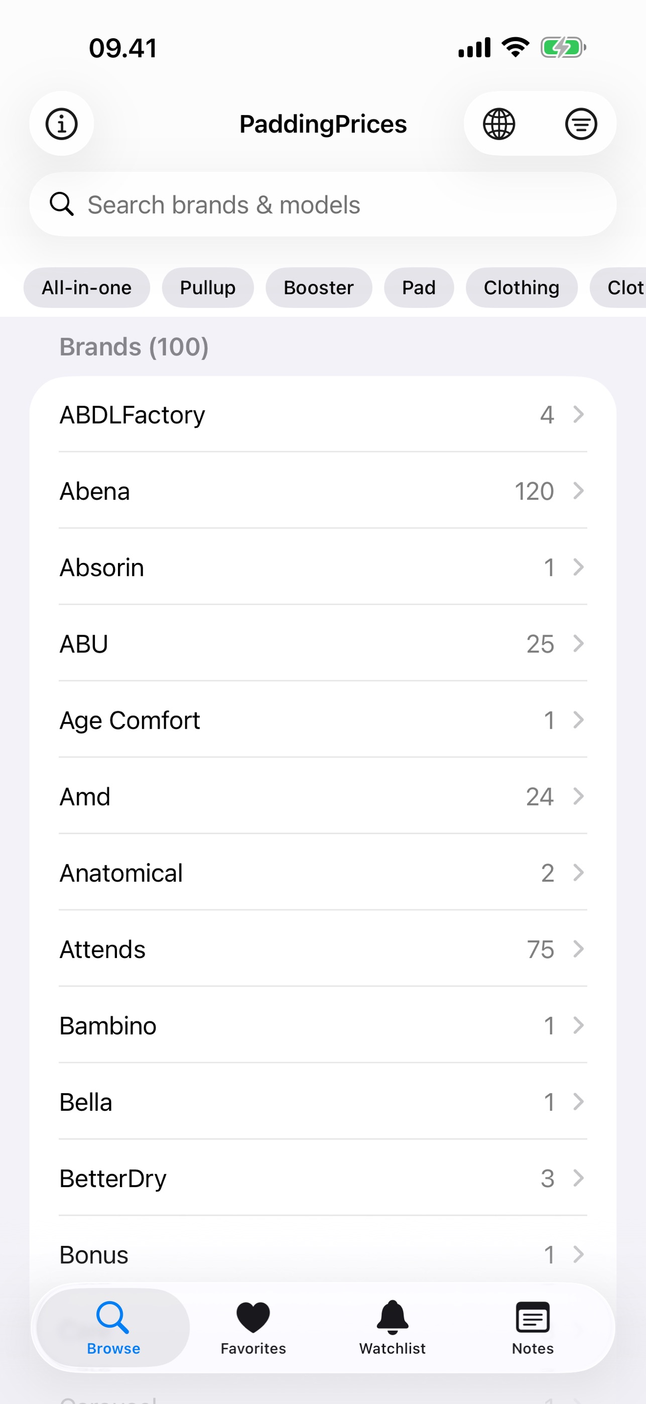 Screenshot 2 of PaddingPrices