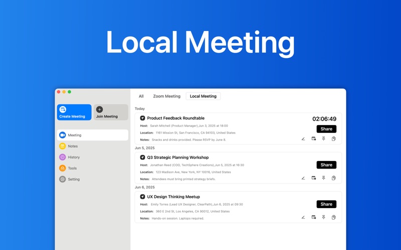 Meeting for Zoom App Screenshot