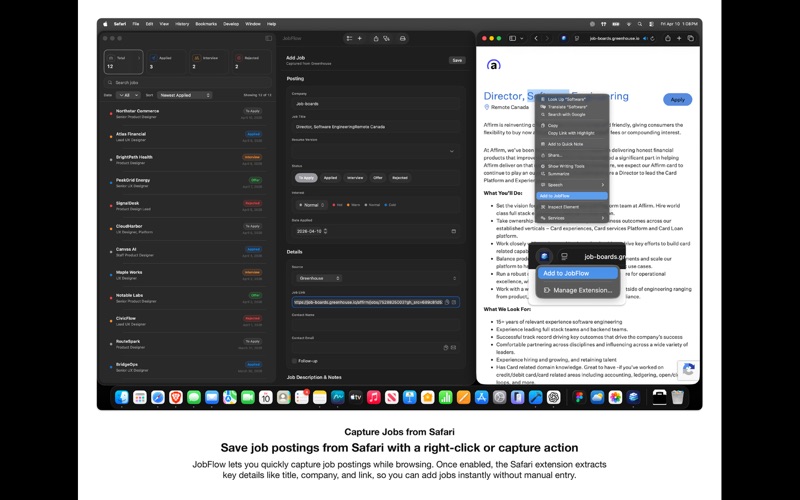 JobFlow screenshot