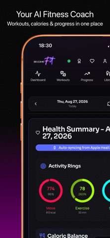 BE-COME Fit: Calorie Tracker Screenshot 1 of 8