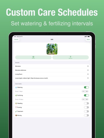 Plant Care: Watering Reminder iPad screenshot