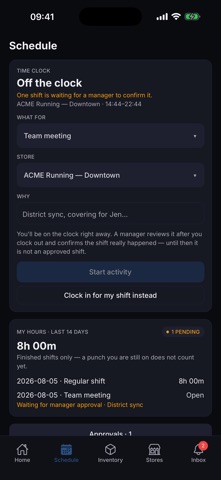 RunOps iPhone screenshot