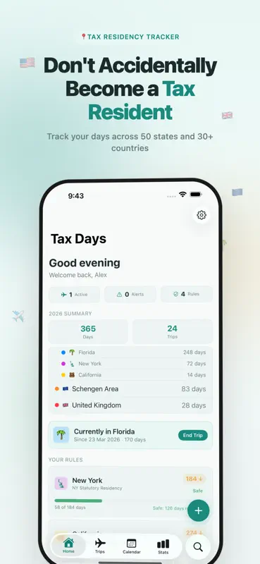 Tax Days: Residency Tracker screenshot 1 of 8