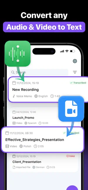 Speech to Text: AI Transcriber screenshot 1