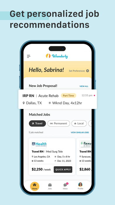 Wanderly: Find Healthcare Jobs Screenshot