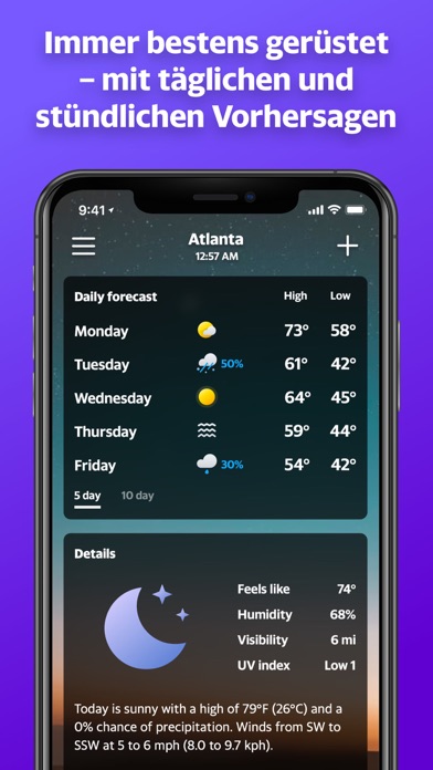 Yahoo Wetter‑App screenshot 4