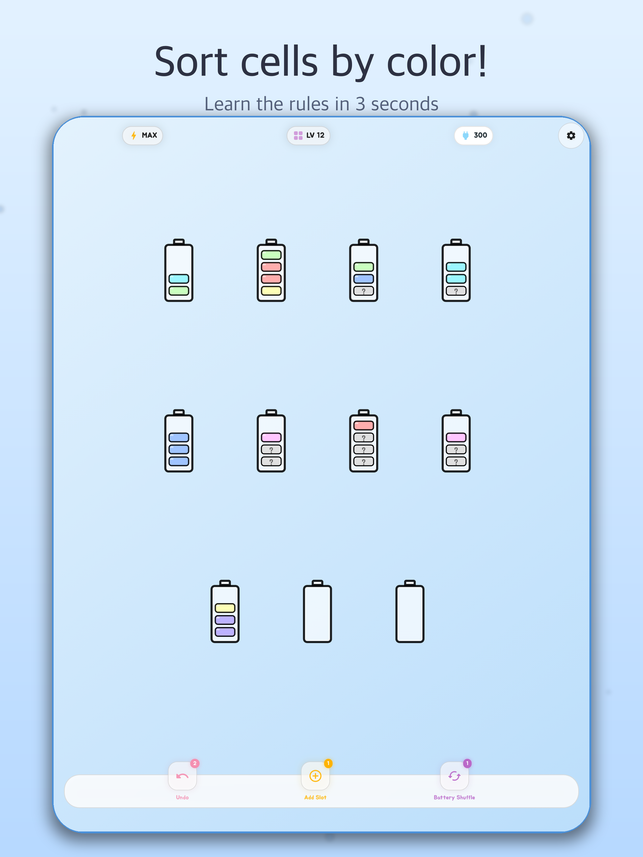 Battery Cell Sort:Color Puzzle screenshot 10