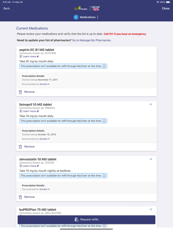 MyPrevea iPad screenshot 4 - Health & Fitness app