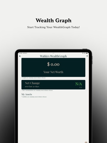 WealthGraph |Track Your Wealth iPad screenshot