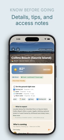 Nanitch: Nude Beach Social Map iPhone screenshot