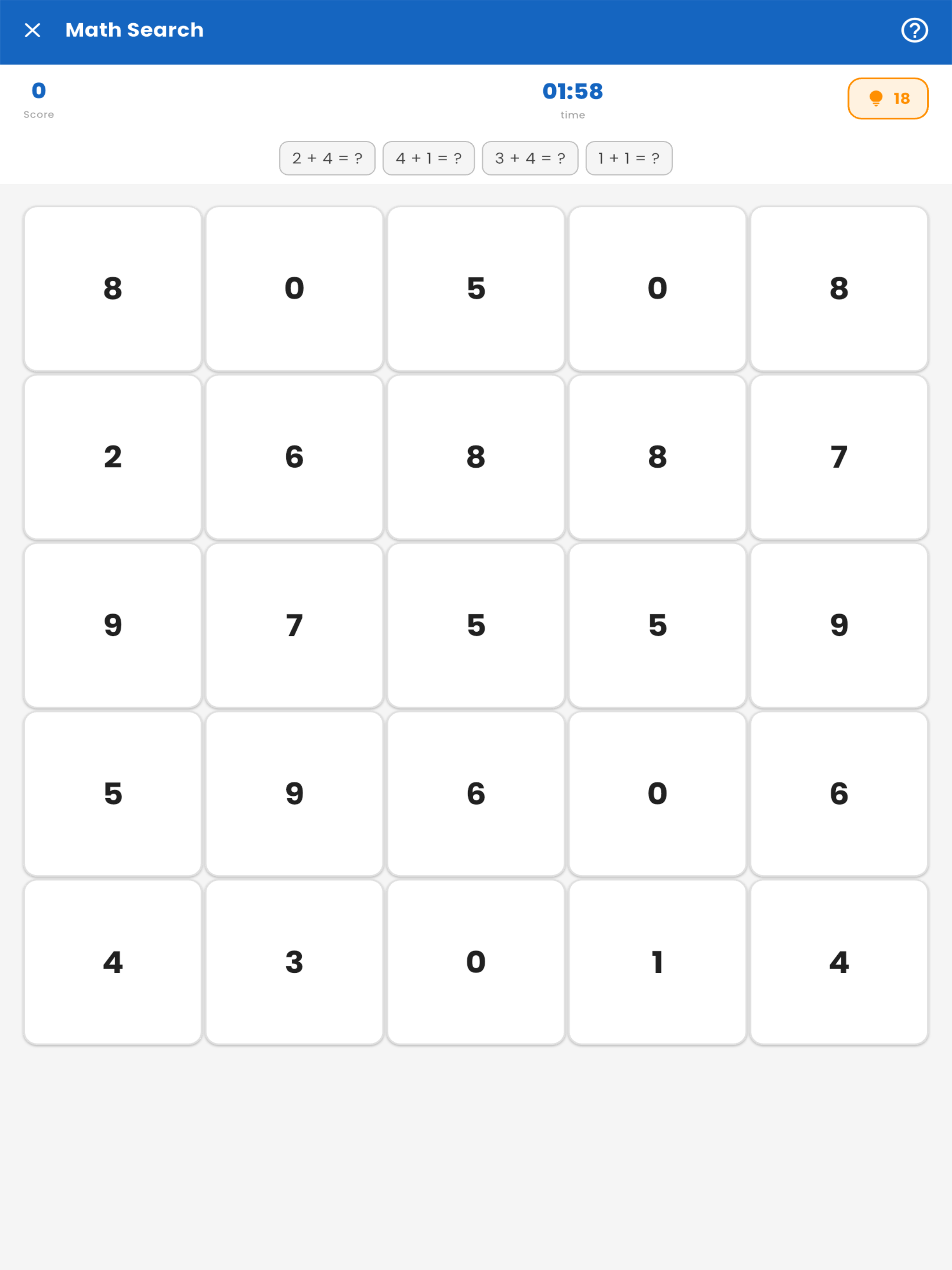 Math Number Search