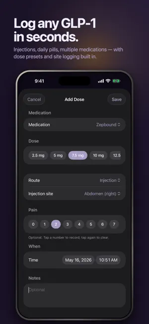 Lumis: GLP-1 Tracker screenshot 3