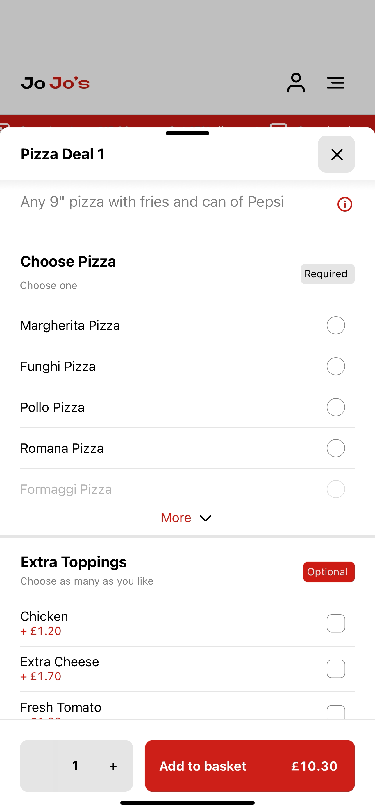 Jo Jo's Pizza UK screenshot 4