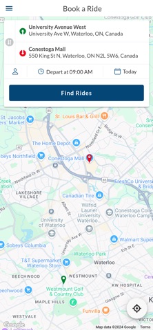 RideCo Waterloo Screenshot 3 of 8