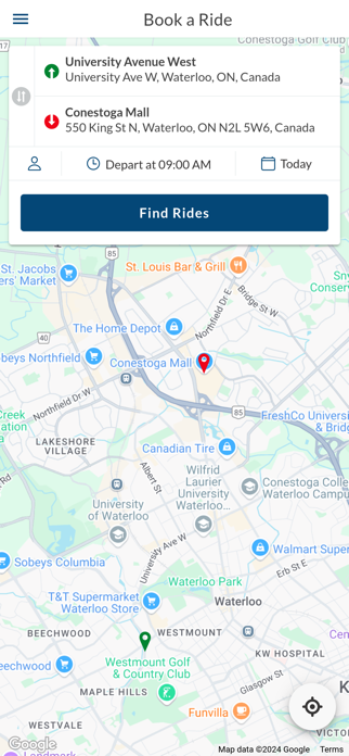 RideCo Waterloo Screenshot 3 of 8