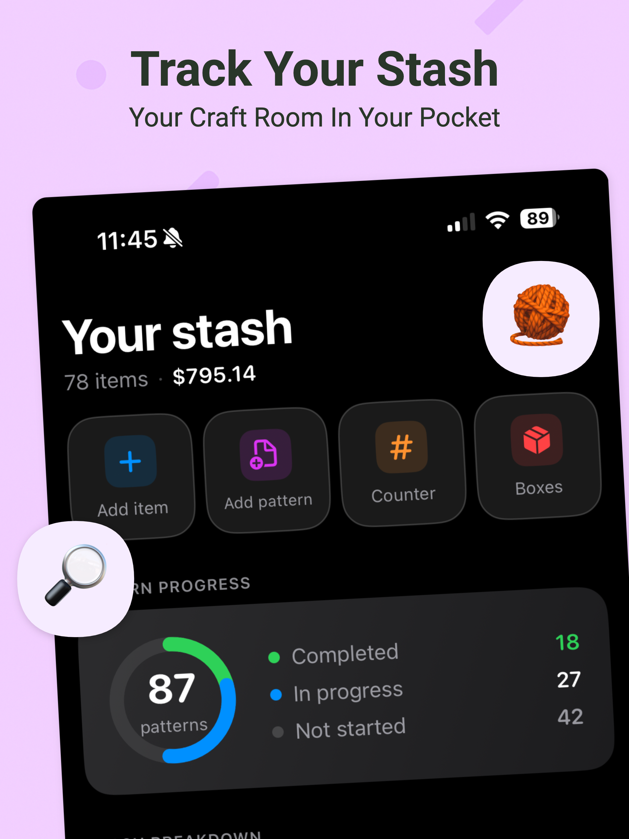 StashTracker: Knit & Track