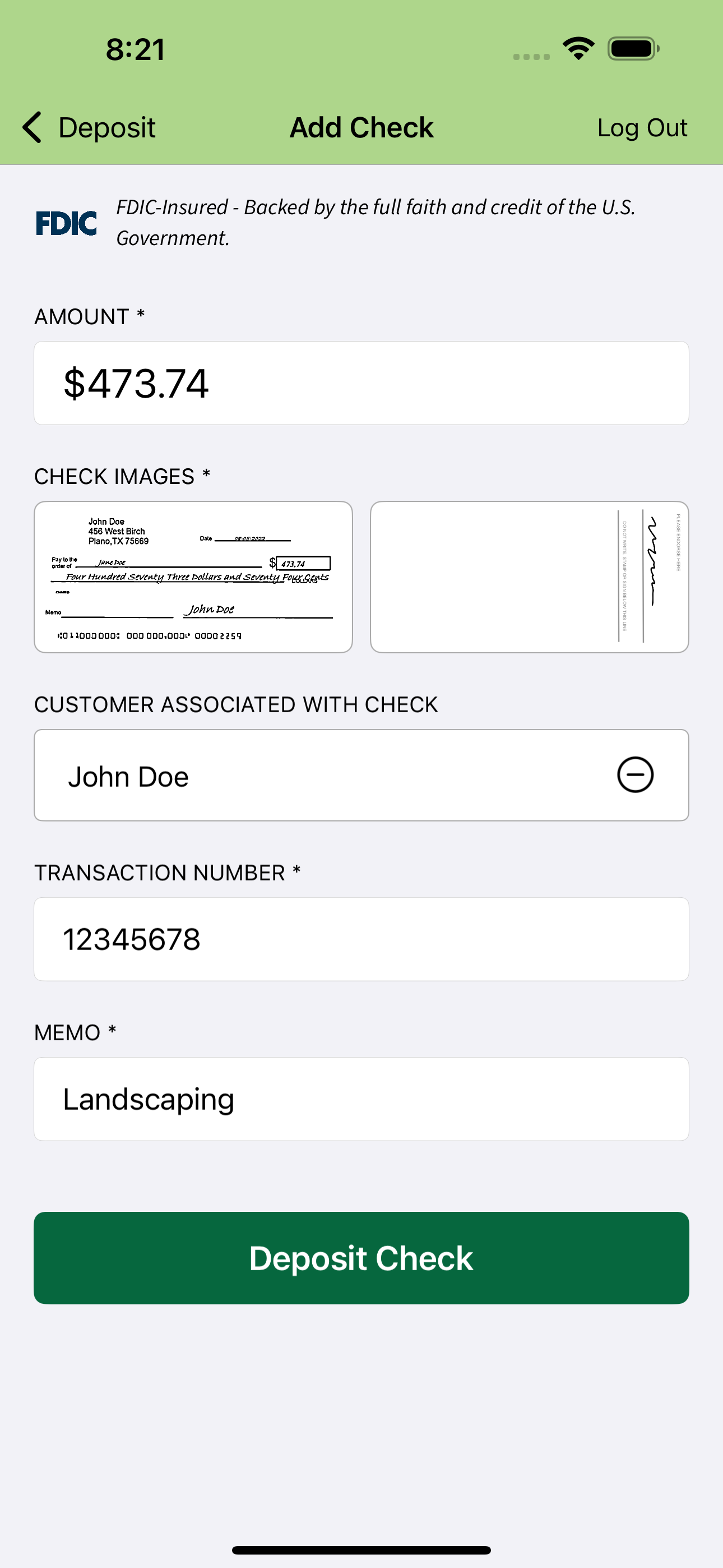 Remote Deposit