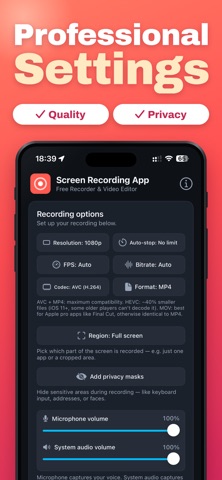 Screen Recording App ◉ Screenshot 4 of 4