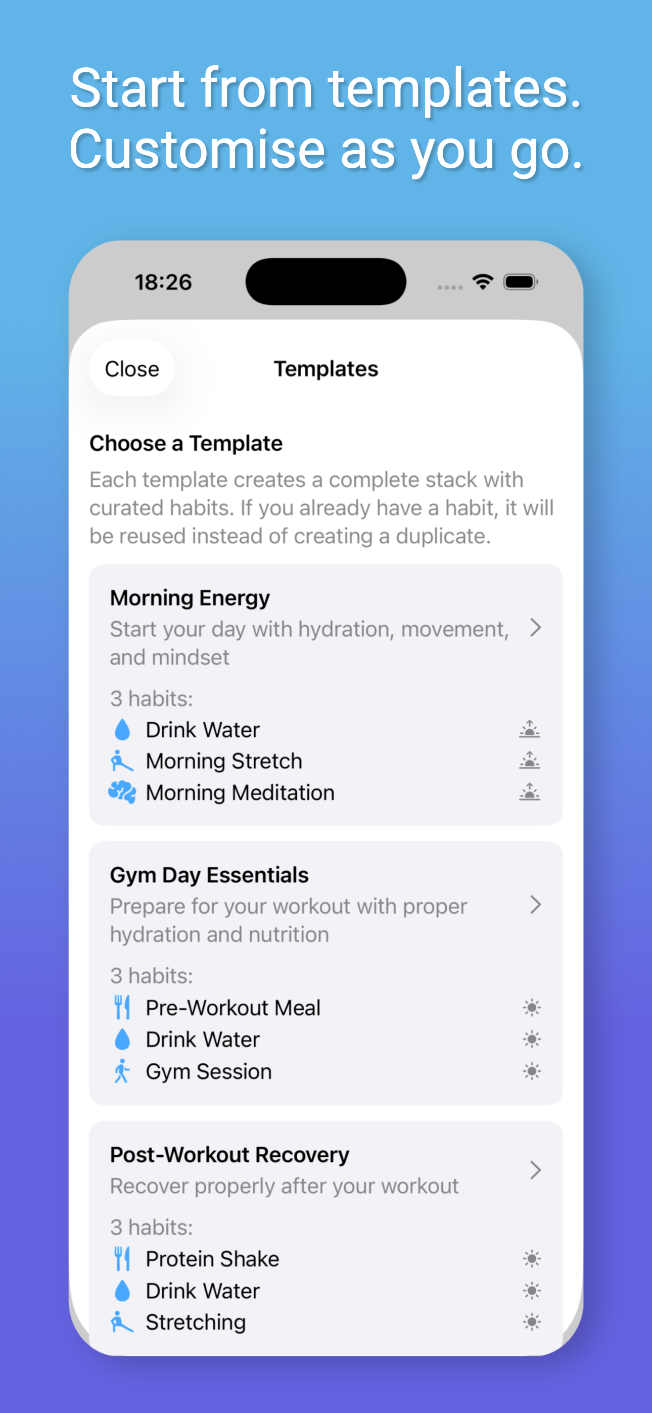 Habit Stack - Self Care