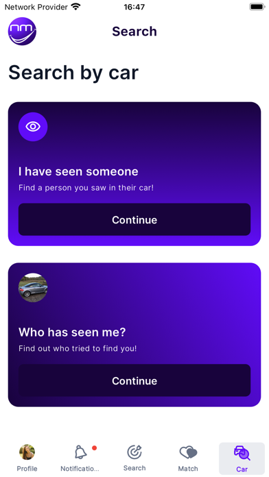 nextmeet: Car-based dating app Screenshot