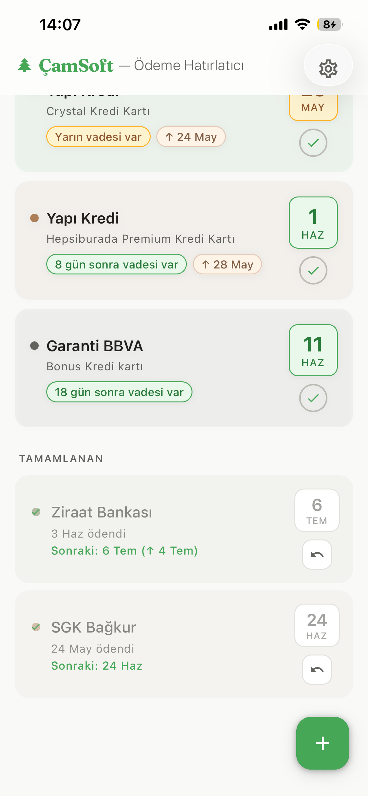 ÇamSoft - Ödeme Hatırlatıcı screenshot 3