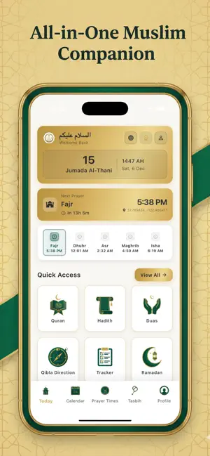 Sunnah 360: Islamic Calendar screenshot 1