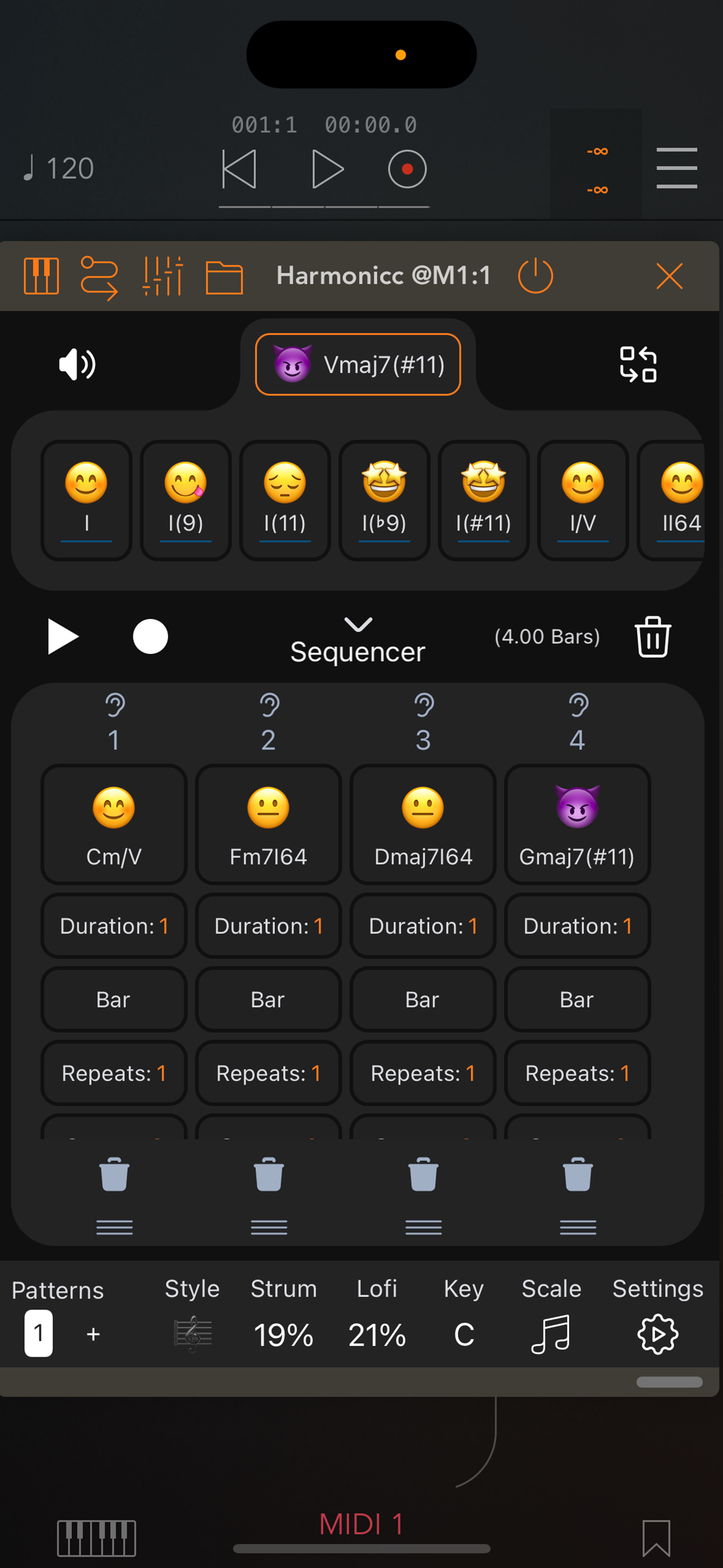 Harmonicc Chord Sequencer AUv3 screenshot 7