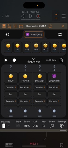 Harmonicc Chord Sequencer AUv3 screenshot