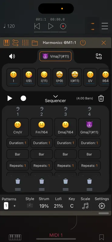 Harmonicc Chord Sequencer AUv3 screenshot 7 of 7