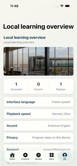 Screenshot von English Listening Practice 11 auf dem iPhone 5
