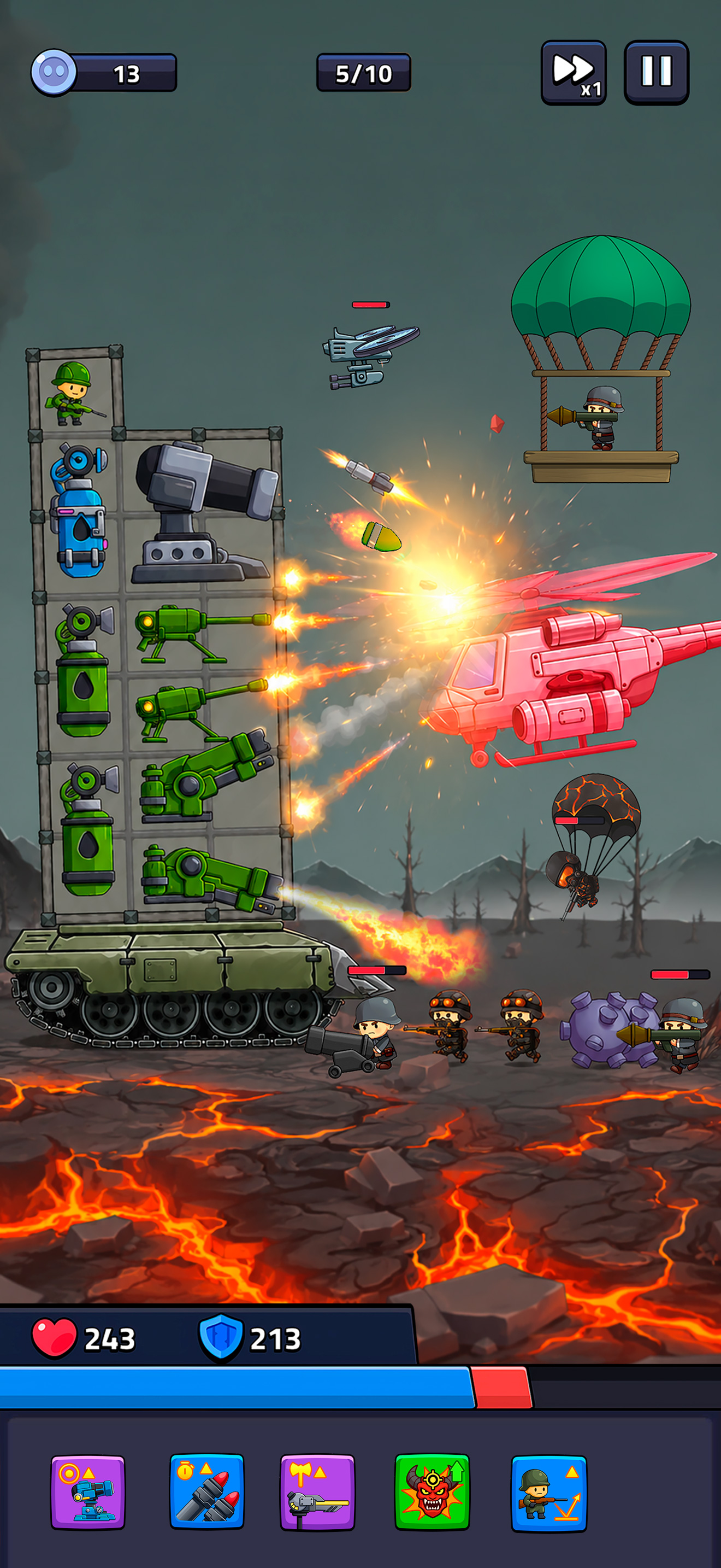 Tank Defense: Merge Attack screenshot 5