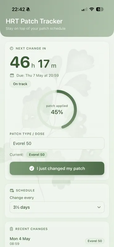 HRT Patch Tracker screenshot 1 of 3