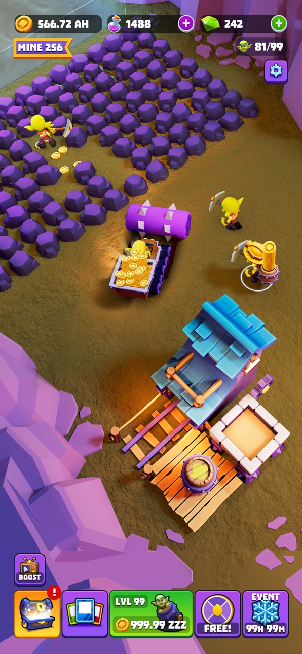 Gold and Goblins: Idle Miner Hack screenshot 4 - iOS game interface