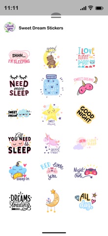 Sweet Dream Stickers!! iPhone screenshot