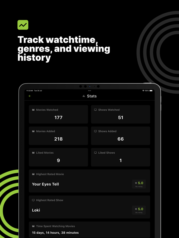 Cineswipe: Film & TV Tracker iPad screenshot 5 - Entertainment app