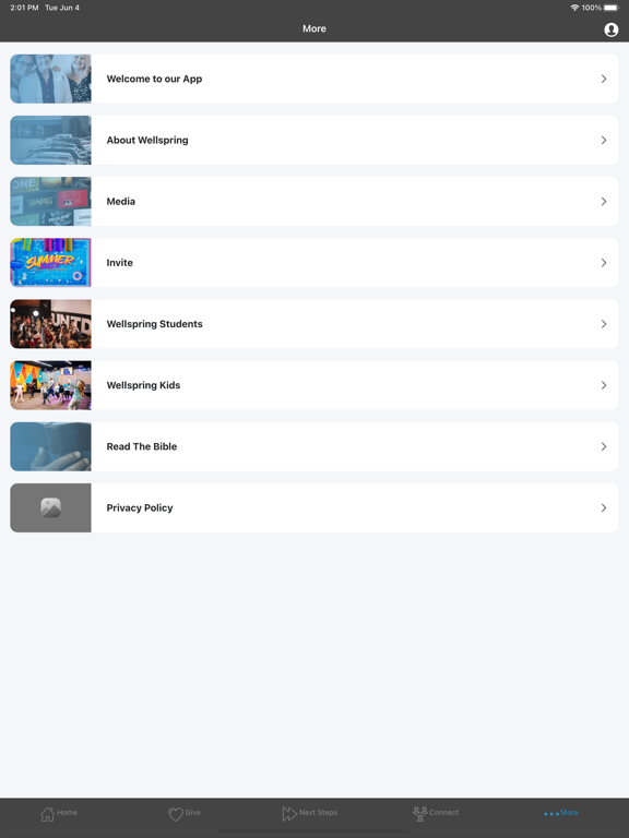 Wellspring Church Myrtle Beach iPad screenshot 5 - Lifestyle app